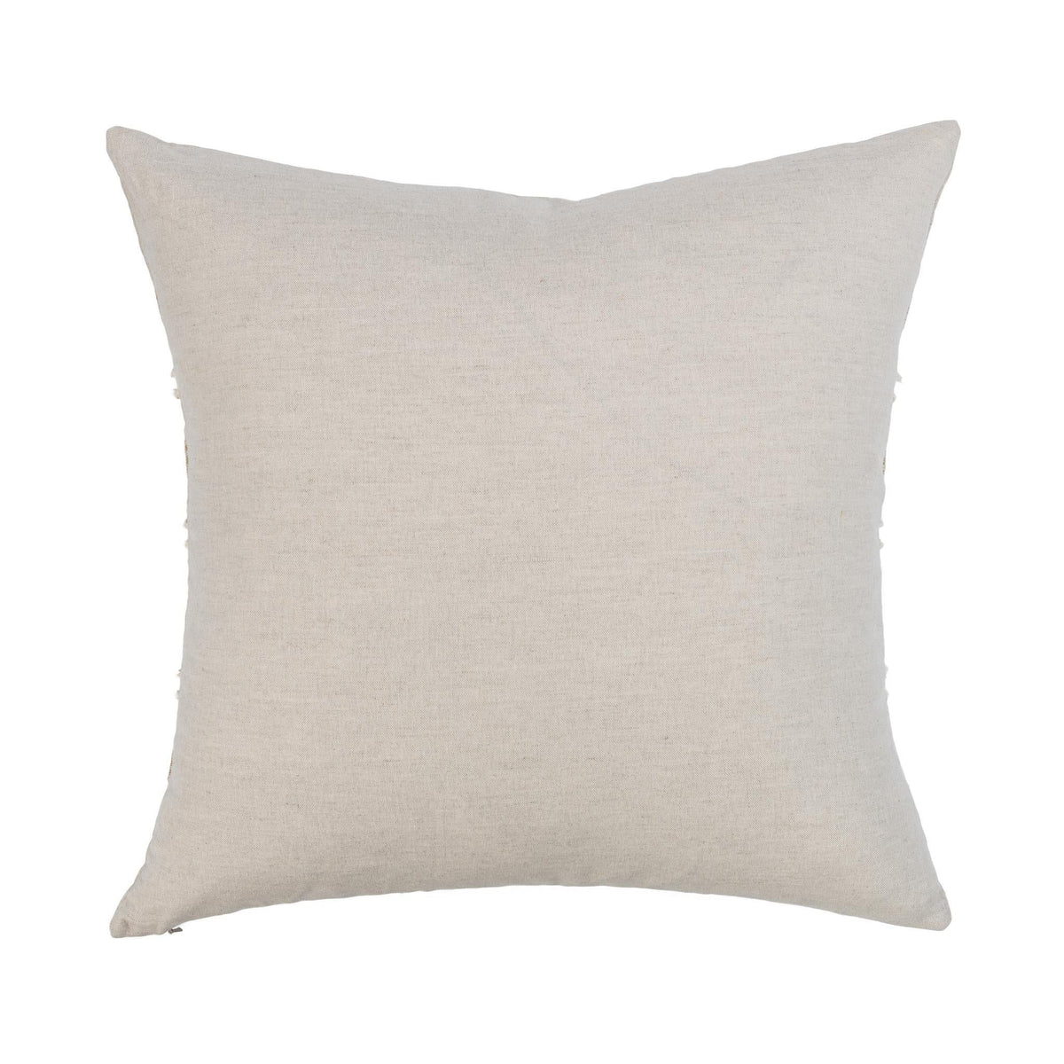 Natural 22 x 22 square pillow in solid light beige fabric