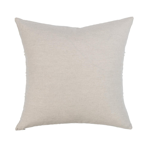 Natural 22 x 22 square pillow in solid light beige fabric