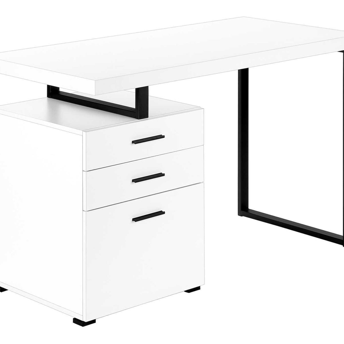 Computer Desk For Home Office, Left, Right Set - Up, Ample Storage Drawers