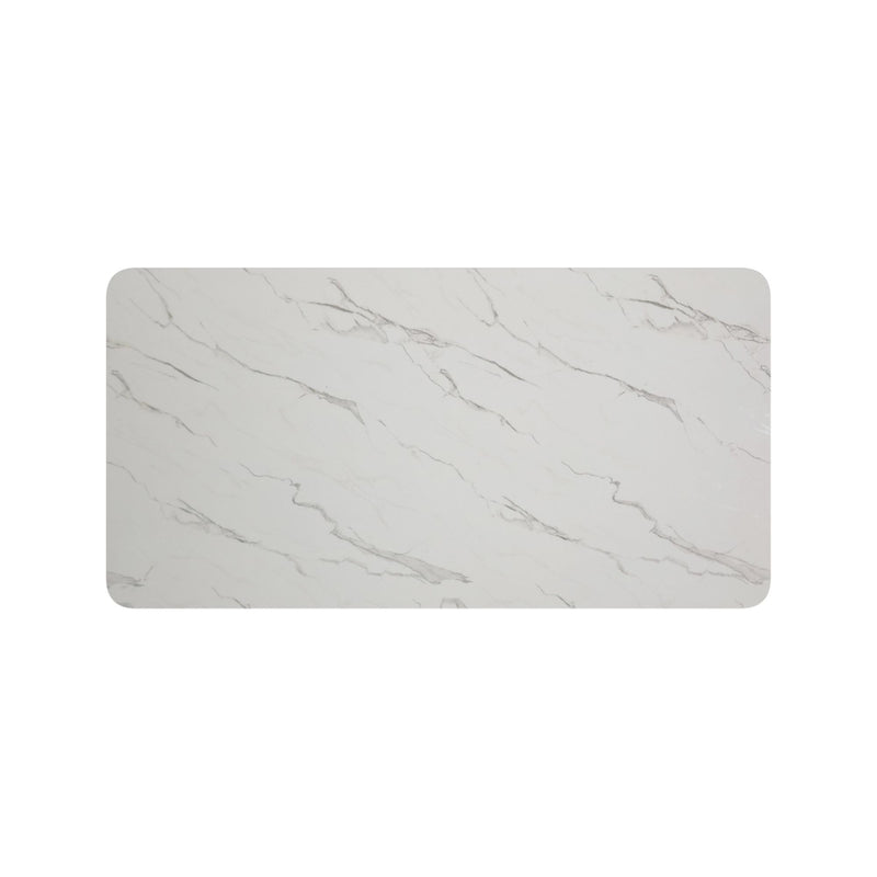 Marlene - Dining Table With White Faux Marble Top - White