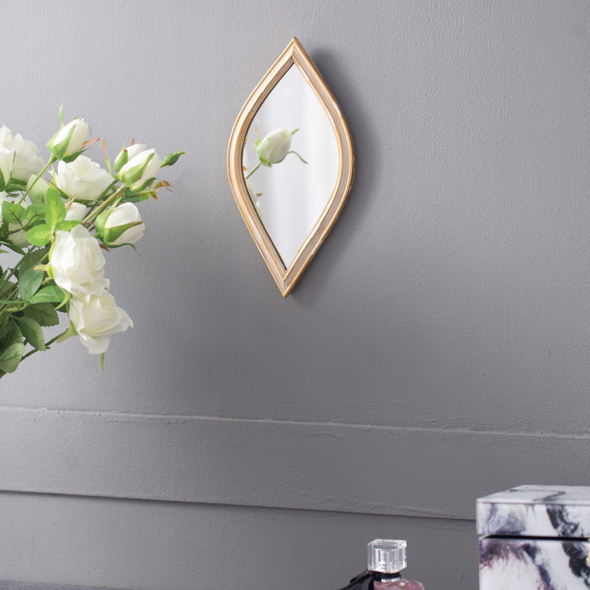 Small Decorative Mirror For Wall Decor, 2 Pieces Wall Accent