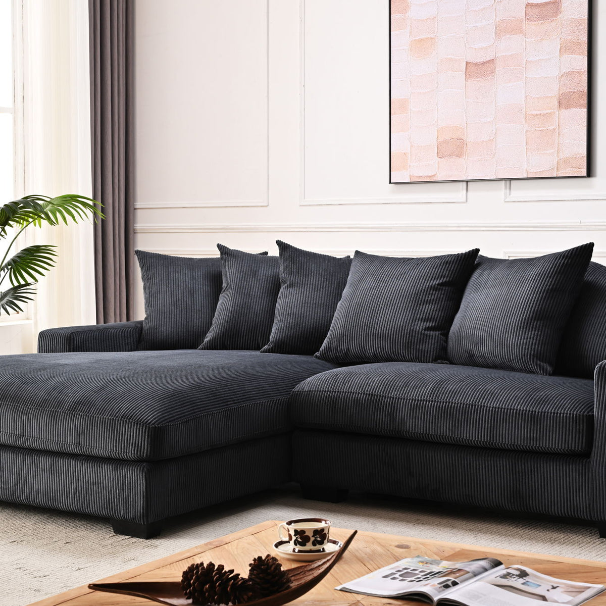 Luxe - Oversized 2 Piece Sectional Couches For Living Room, L Shaped Sofa With Chaise