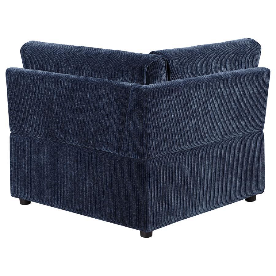 Atlantic - Corduroy Upholstered Corner Chair - Blue