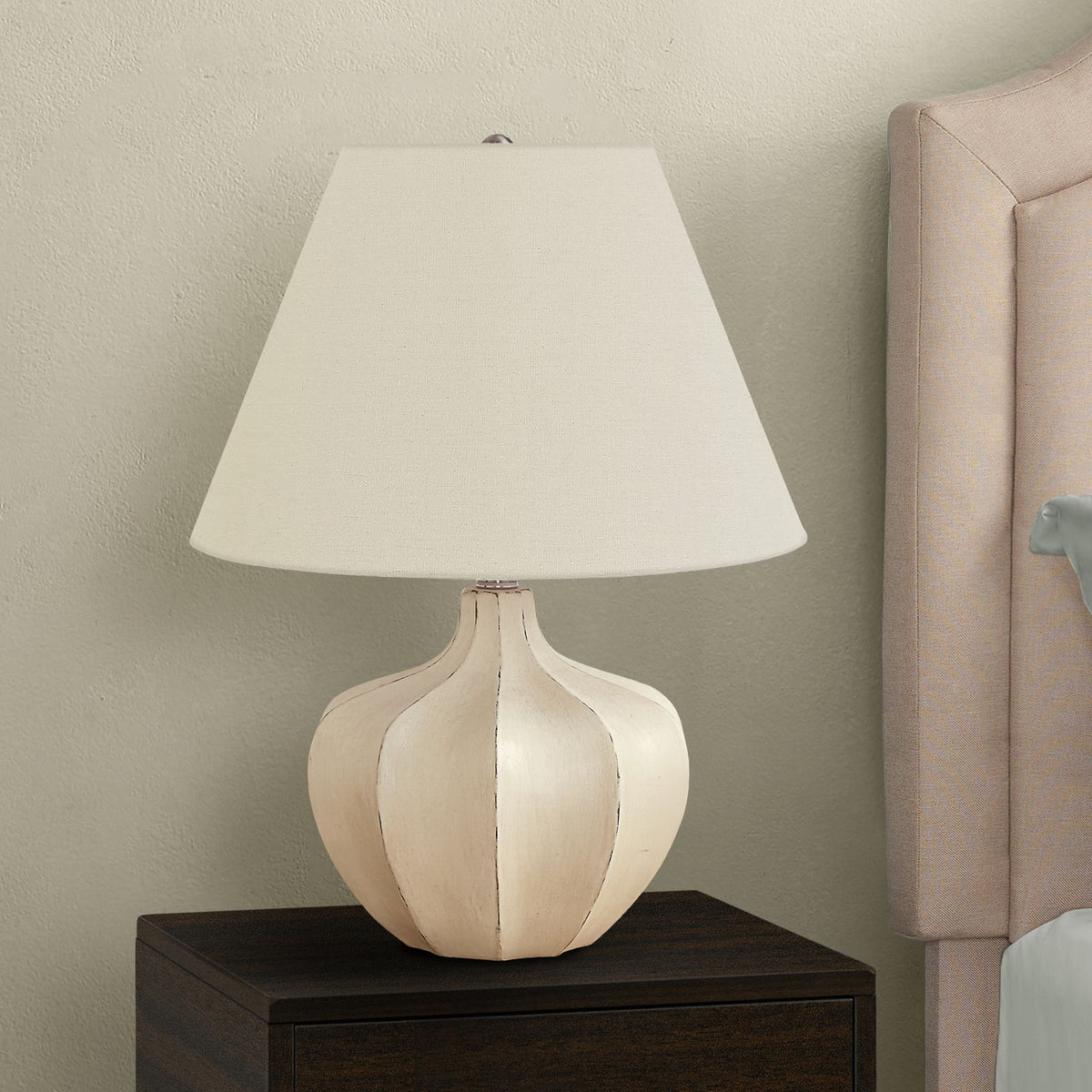 Resin Transitional Lighting, Table Lamp - Cream