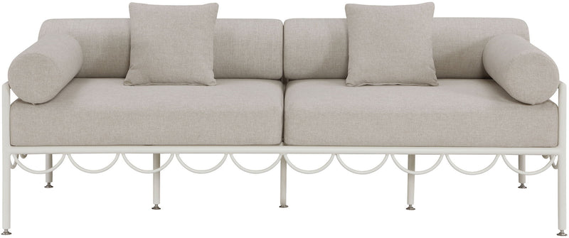 Portofino - Resilient Water Repellent Fabric 85.75" Upholstered Outdoor Patio Sofa