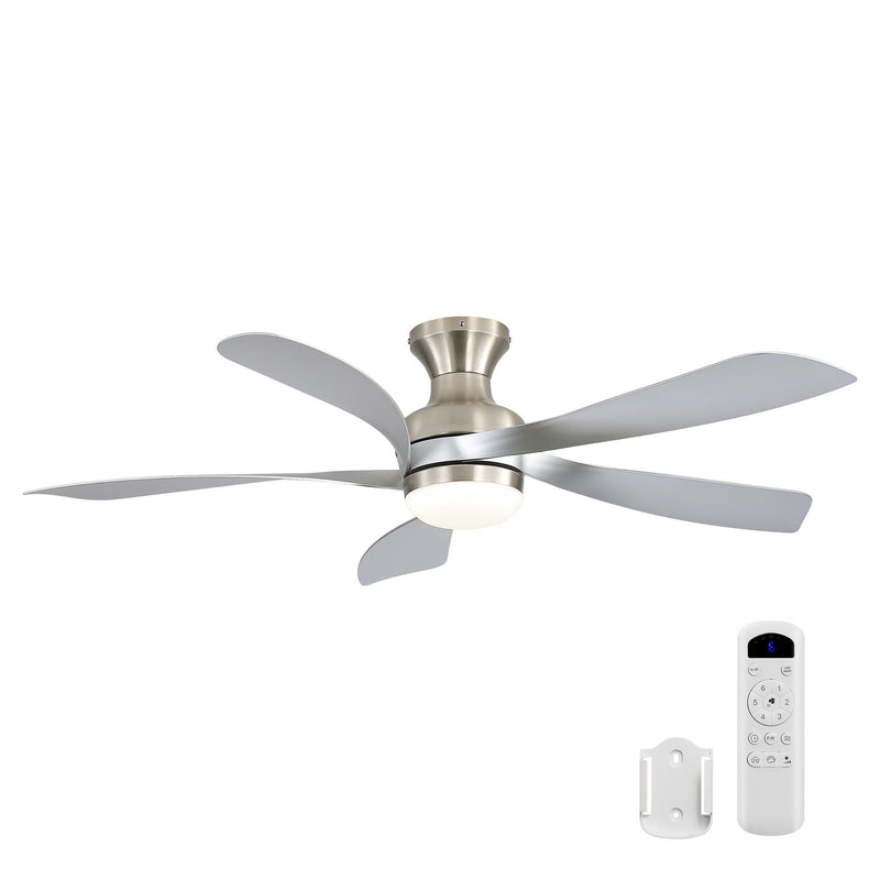 52" Ceiling Fan With 3 Color Dimmable LED Light, DC Reversible Motor, 6 Speed Settings
