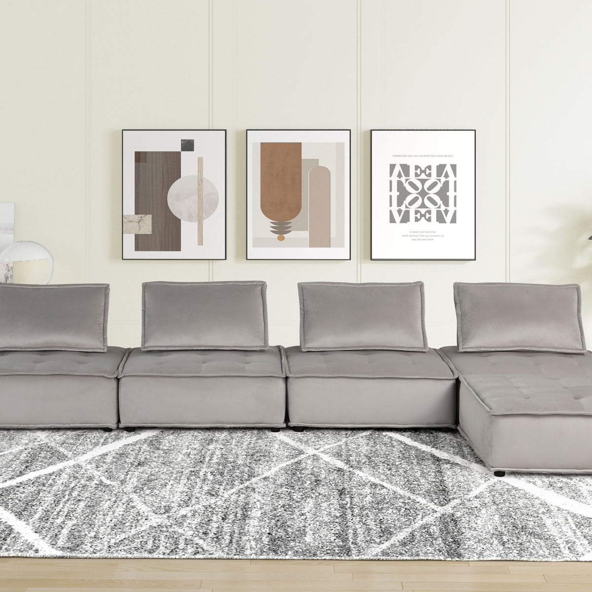Anna - Stylish Sectional Sofa Ottoman