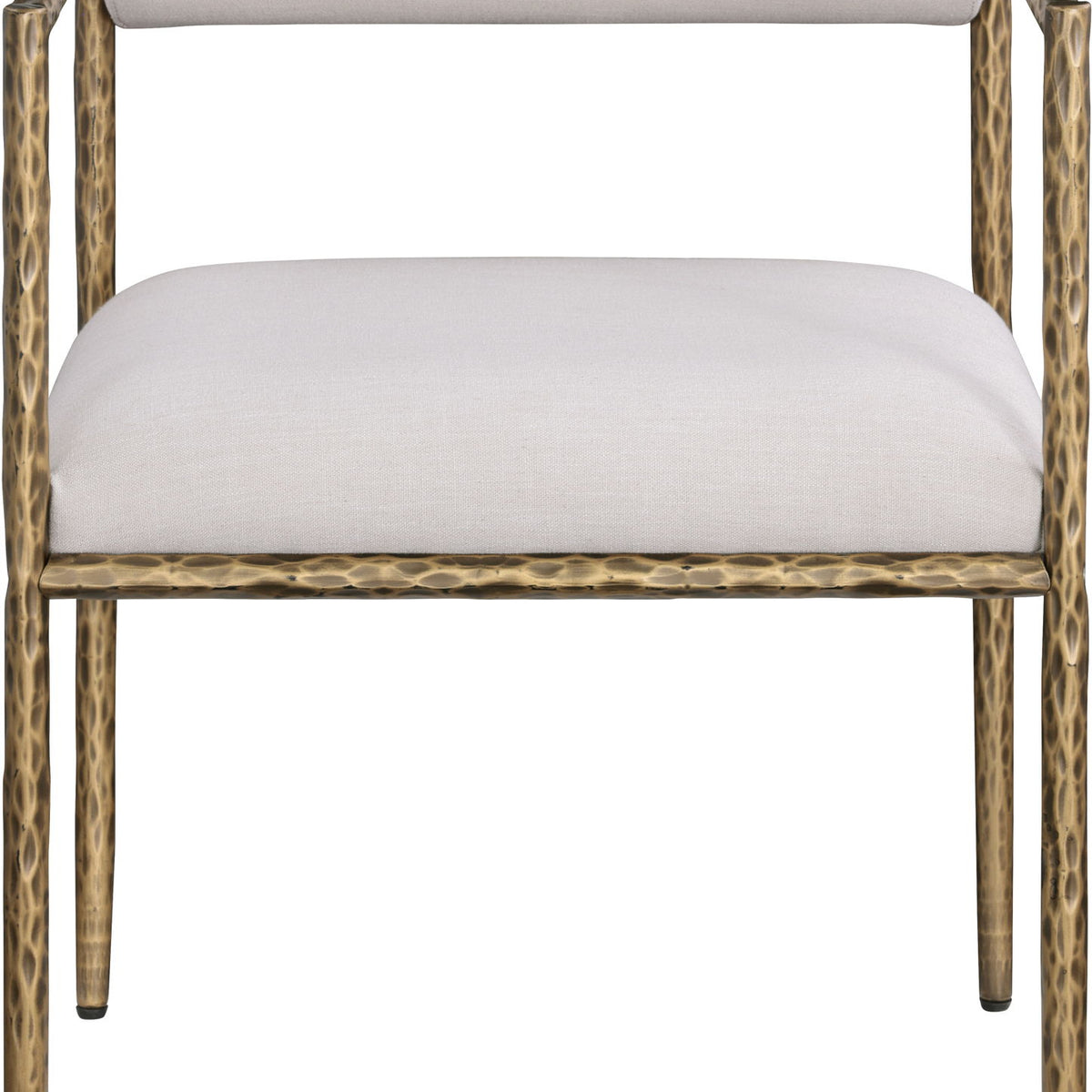 Axis - Linen Textured Beige Fabric Upholstered Dining Chair (Set of 2)