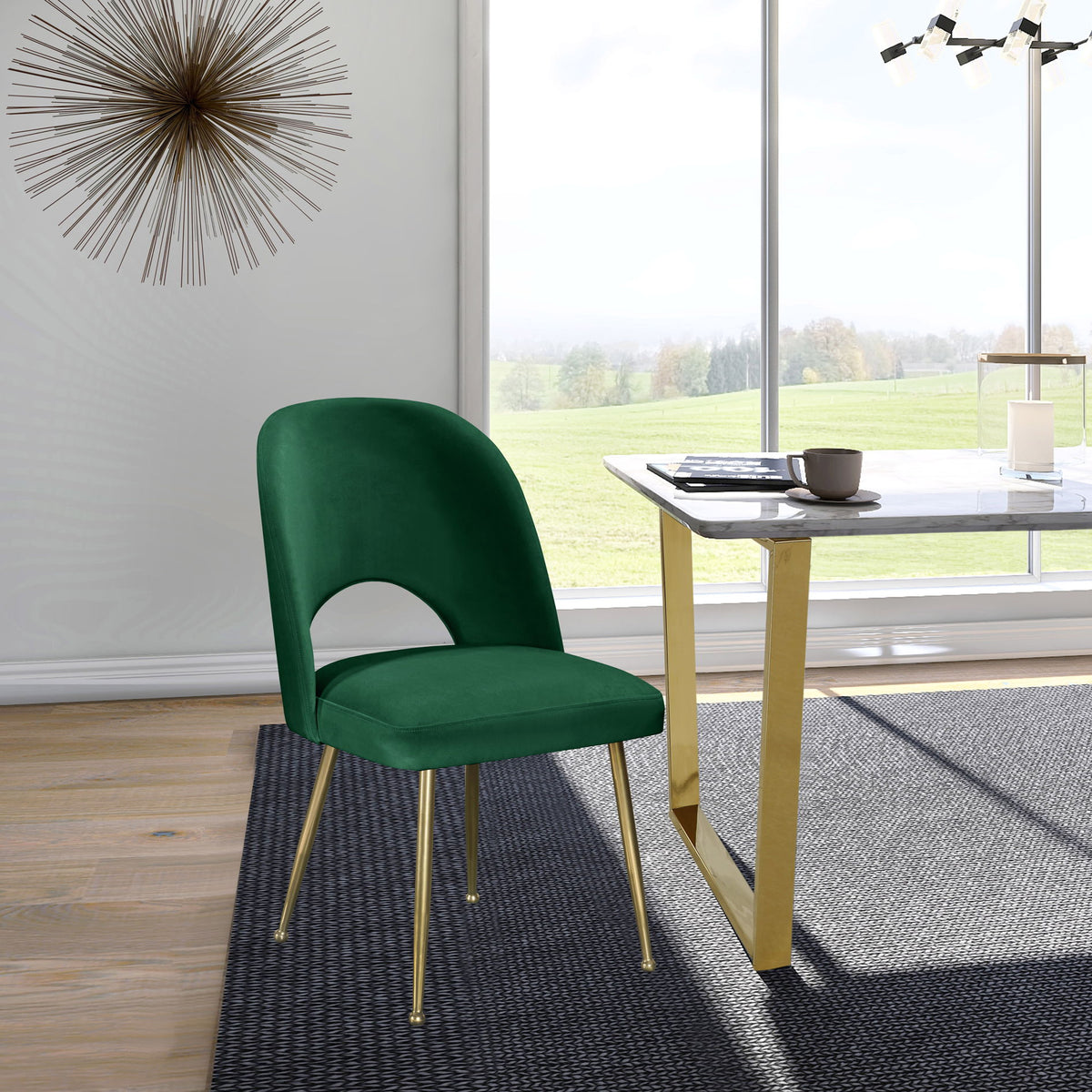 Logan - Dining Chair (Set of 2) - Gold Legs
