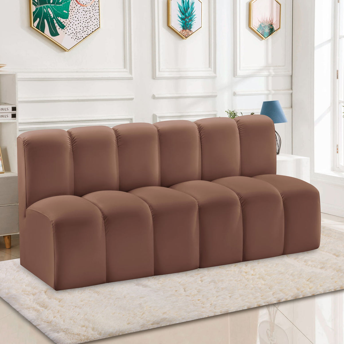 Arc - Faux Leather 2 Seats Modular Sofa