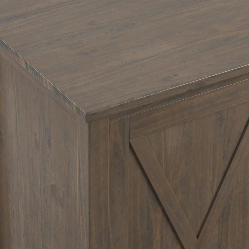 Ela - Sideboard With Wine Storage - Smoky Brown
