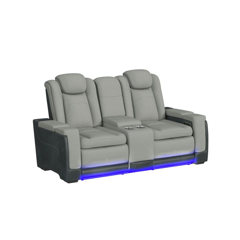 Lantana - Power Motion Loveseat With Power Headrest, LED, And Console