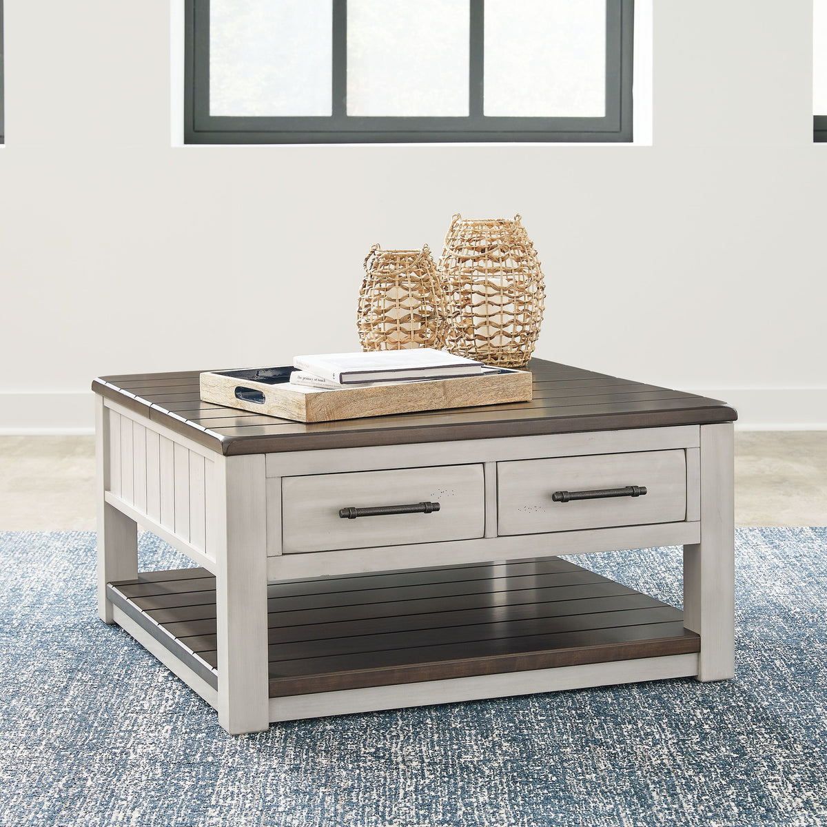 Darborn - Lift Top Cocktail Table - Gray / Brown