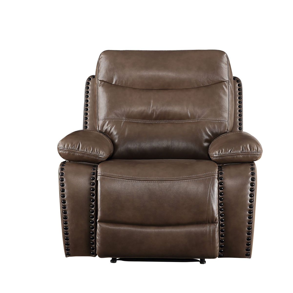 Aashi - Leather Gel Match Recliner Chair - Brown