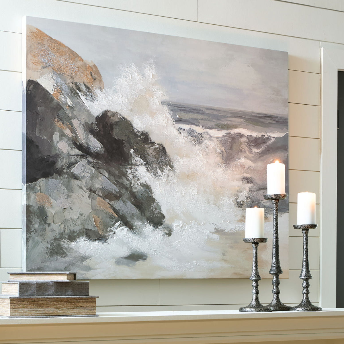 Worthner - Wall Art - Tan / Gray / White