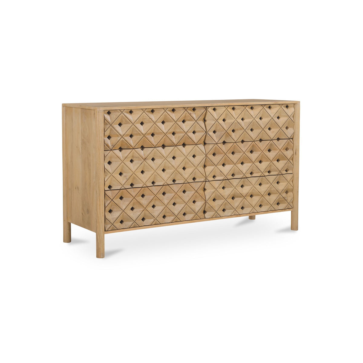 Fulton - 6 Drawer Dresser - Natural
