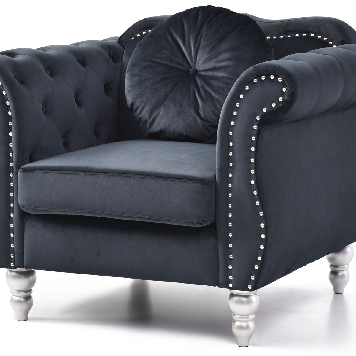 Chic Transitional Flared Arm Chair