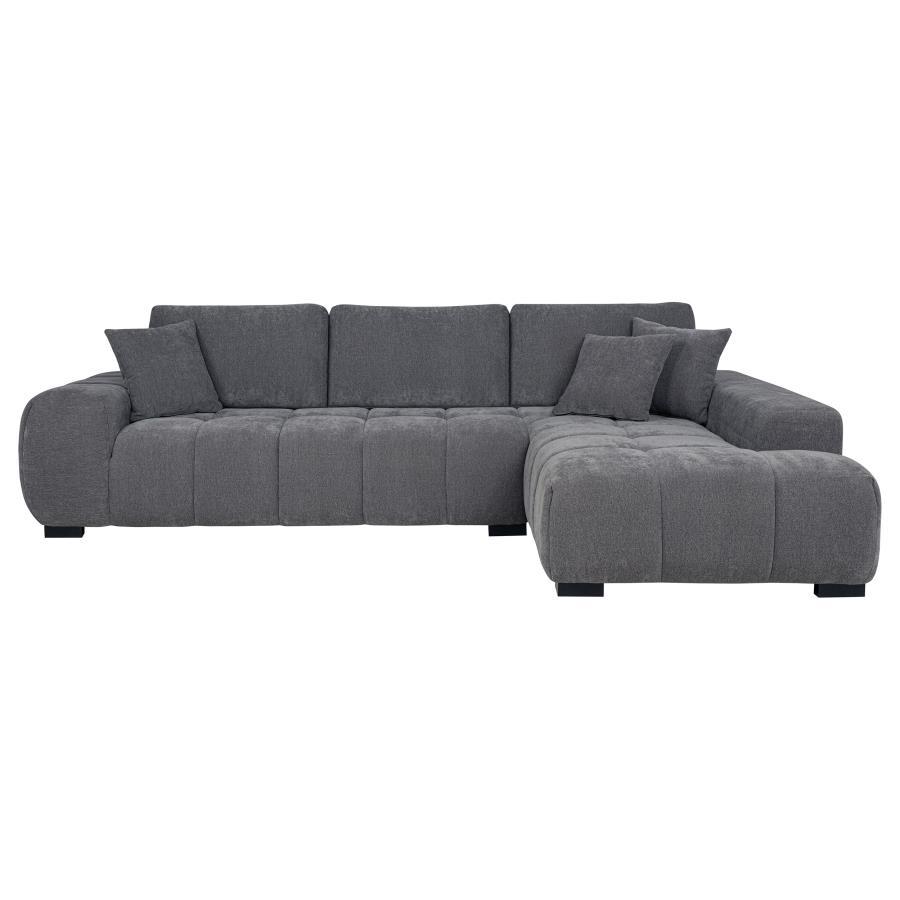 Octavia - RAF Chaise With Pillows, Box 2 of 2 - Charcoal Gray