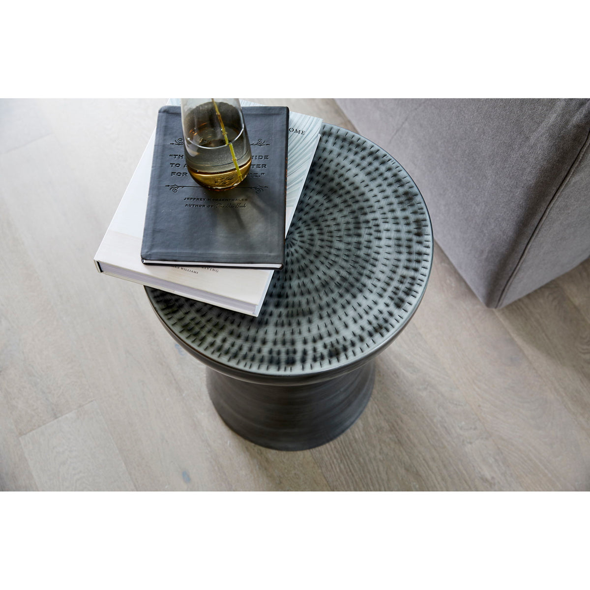 Arthur - Accent Table - Antique Zinc