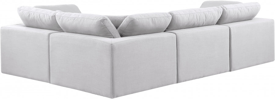 Meridian Furniture Comfy Linen Textured Fabric Sectional