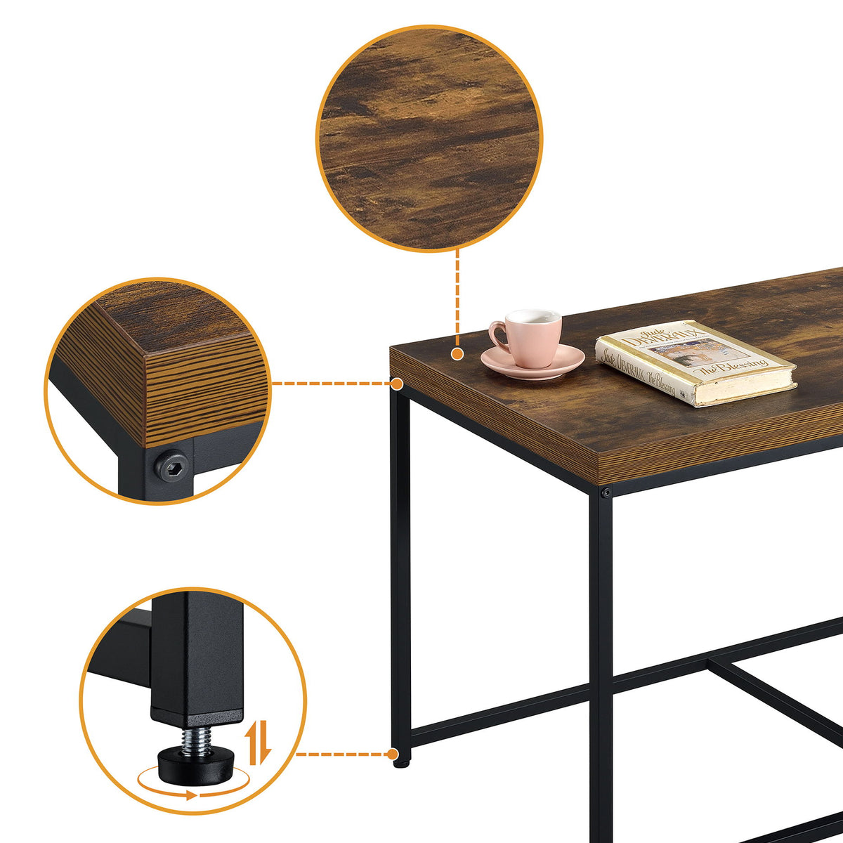 Murph - Wood Grain 3 Piece Coffee Table (Set of 3)