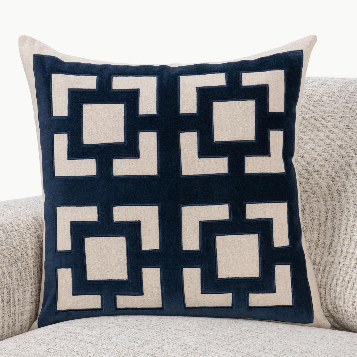 Novel Estate - 22" x 22" NV Corbin Pillow - Navy Blue
