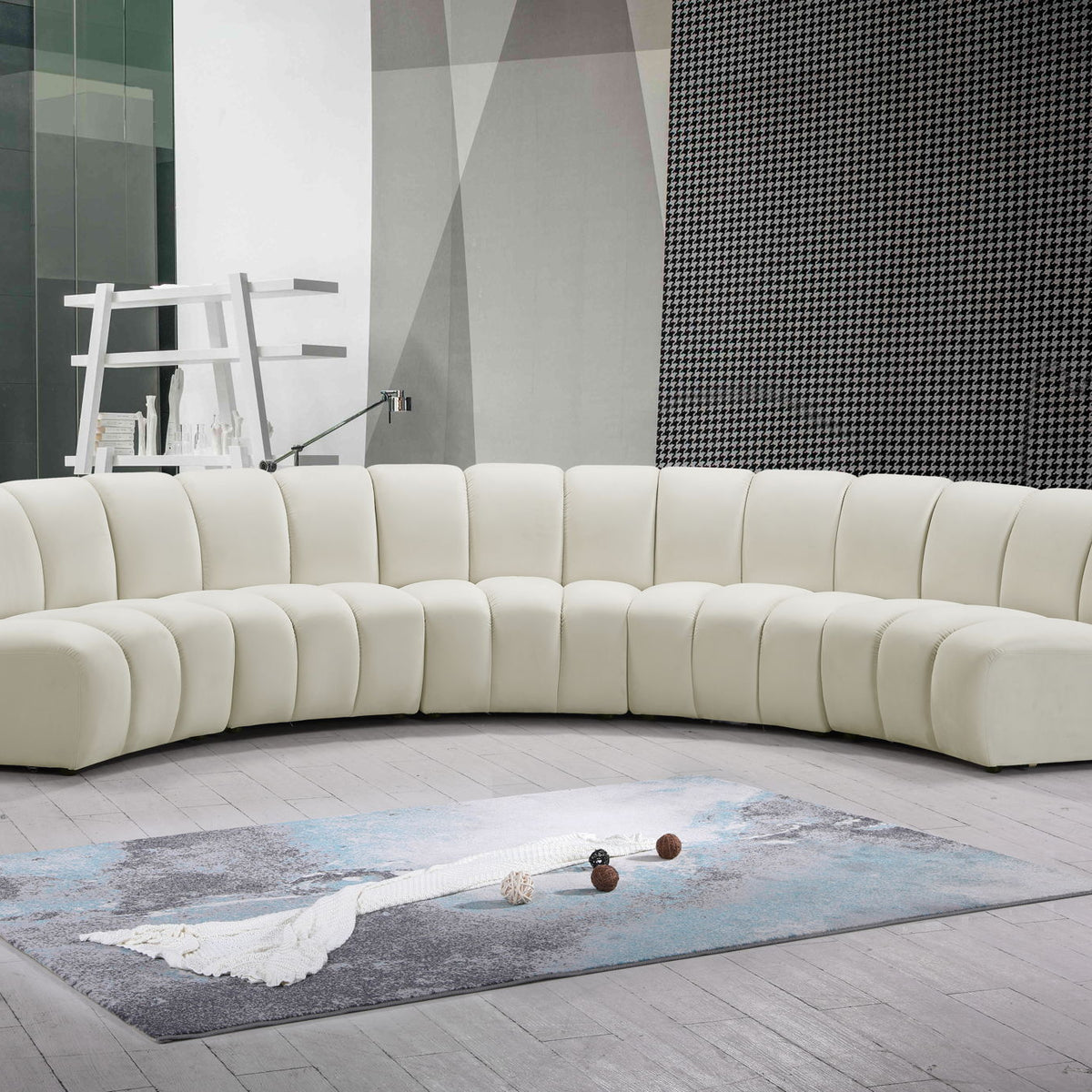 Infinity - 5 Piece Velvet Modular Sectional