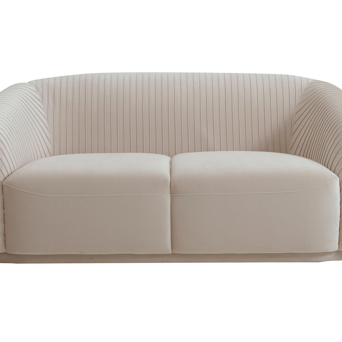 Yara - Pleated Velvet Loveseat