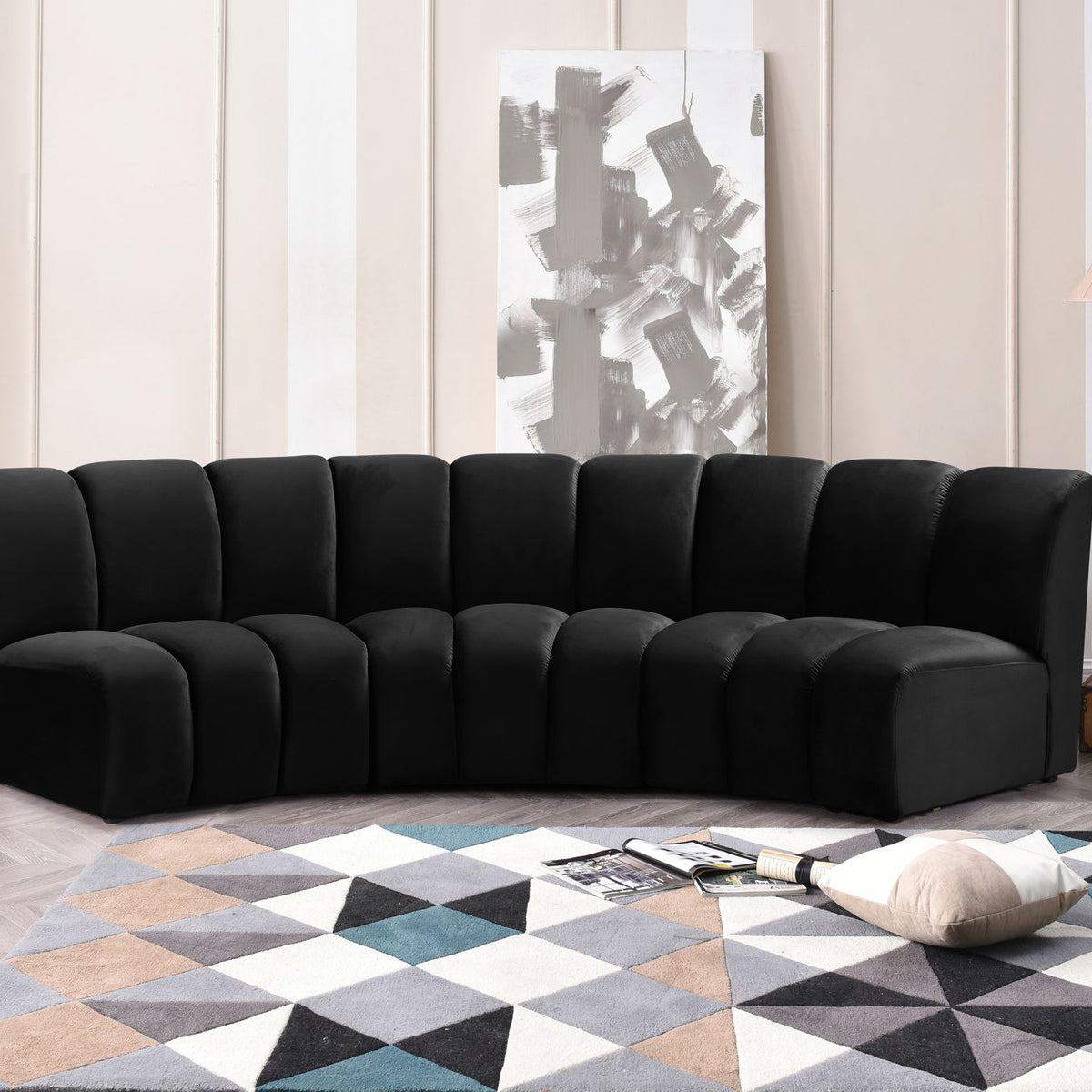 Infinity - 3 Piece Velvet Modular Sectional