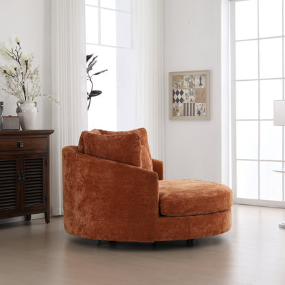 Accent Chair Replacement Seat Cover, Polyester, Orange