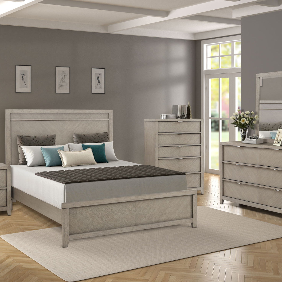 Design Style Mirror - Light Gray