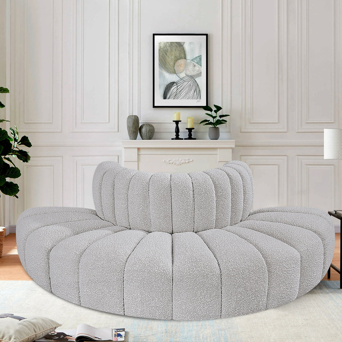 Arc - Boucle Fabric 4 Piece Modular Sofa
