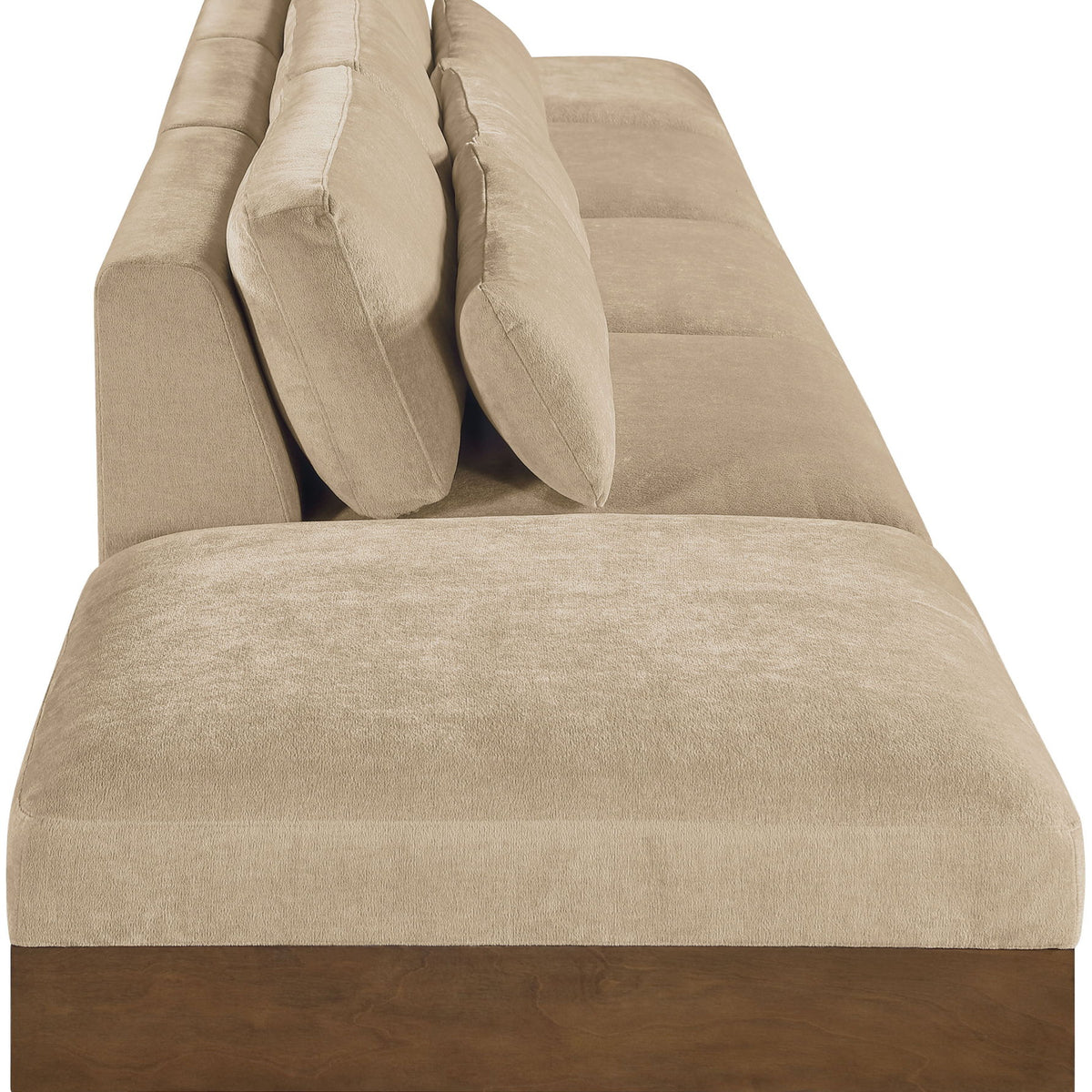 Turin - Chenille Fabric Upholstered Modular Sectional - Beige