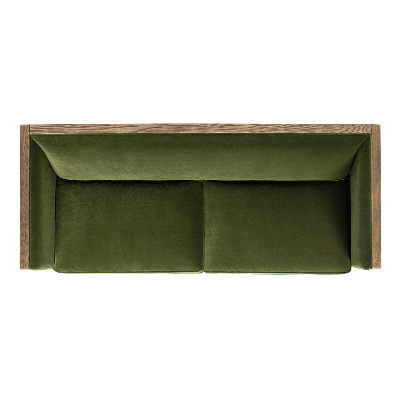 Georgia - Cane Tuxedo Sofa - Olive Green