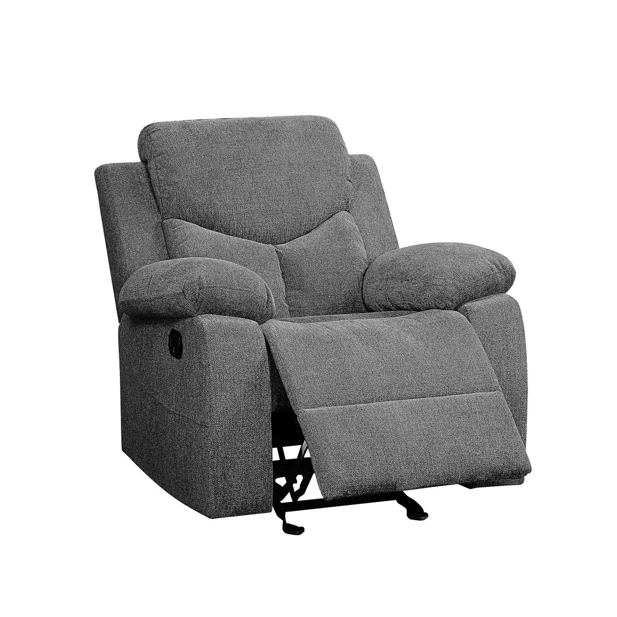 Kalen - Chenille Glider Recliner - Gray