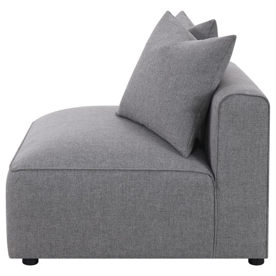 Jennifer - Upholstered Armless Chair - Gray