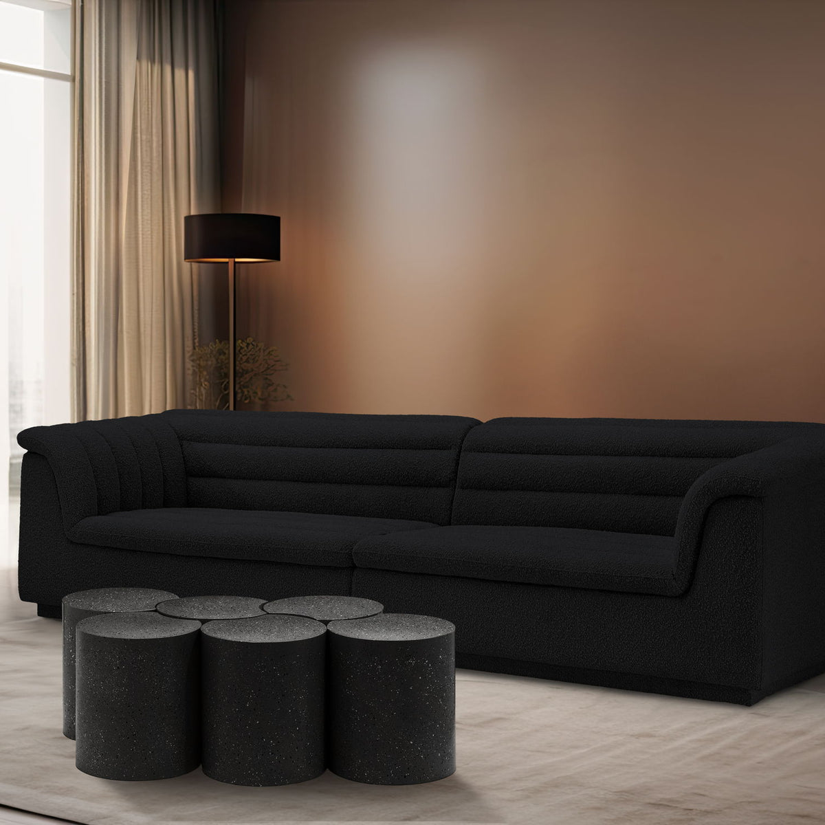 Dimple - 6 Piece Modular Coffee Table - Terazzo Finish