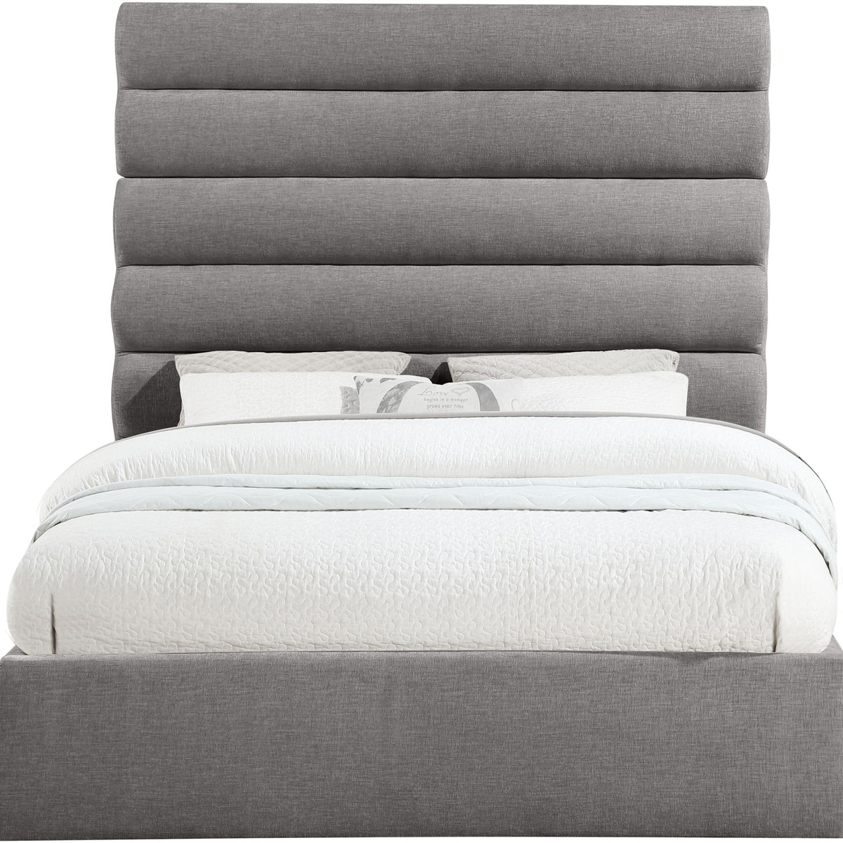 Adam - Chenille Fabric Bed With 70.5" Headboard