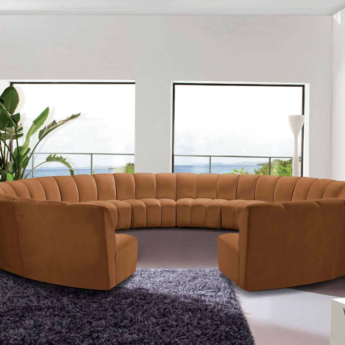 Infinity - 12 Piece Modular Sectional - Saddle