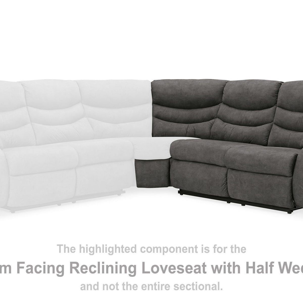 Partymate - Raf Reclining Loveseat - Slate