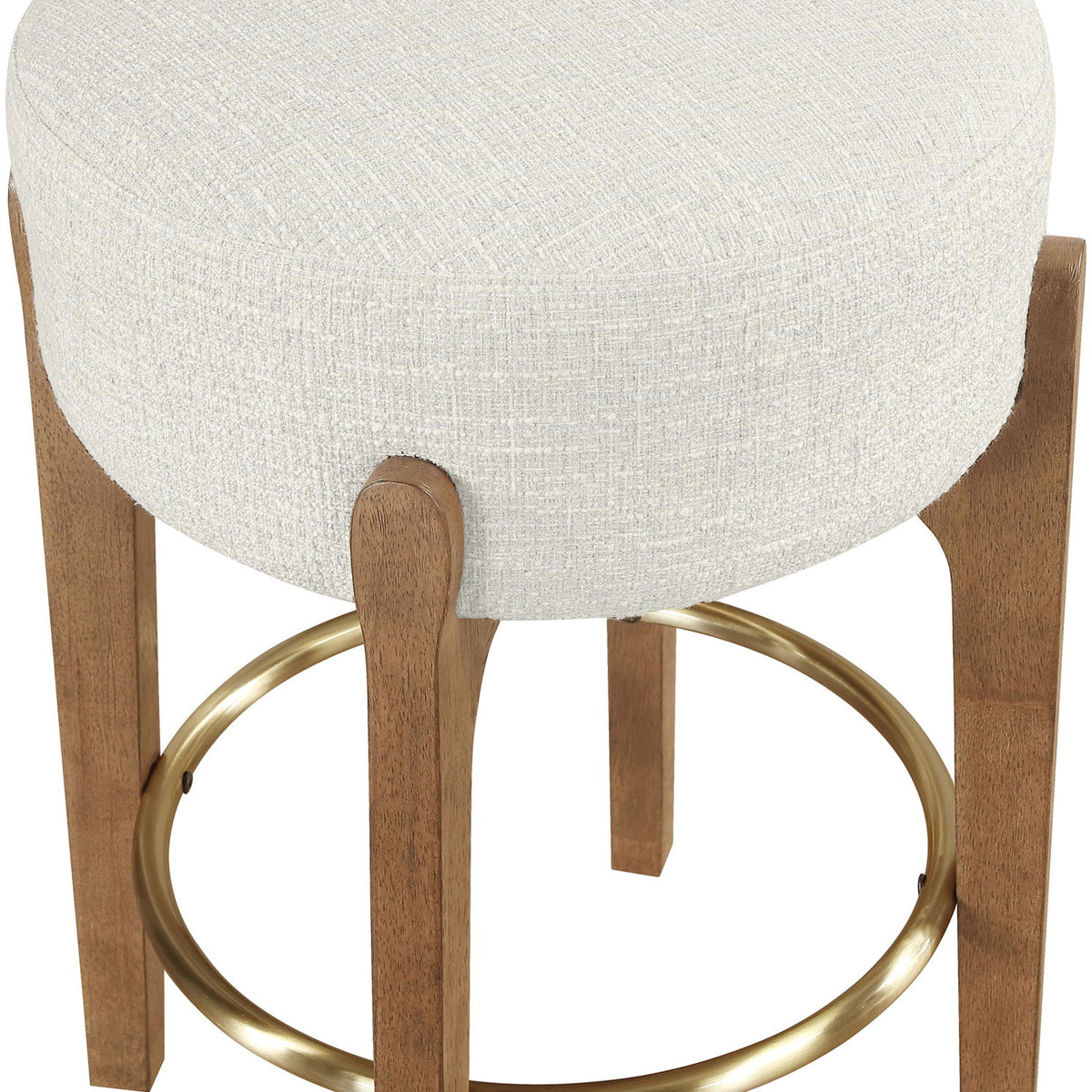 Torino - Backless Counter Stool With Brushed Brown Base (Set of 2)