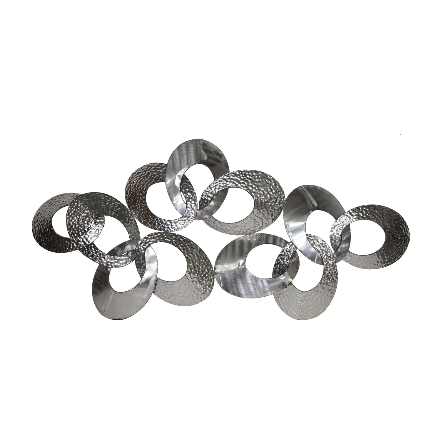Looped Metal - Large Wall Decor - Silver