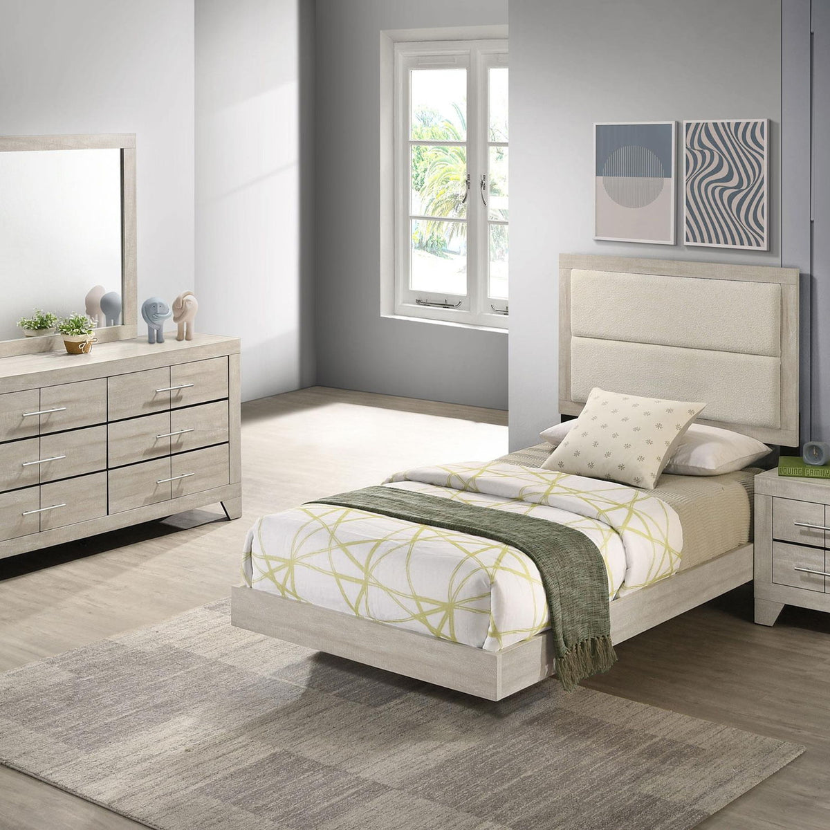 Trenton 4-piece Twin Bedroom Set Rustic Cream