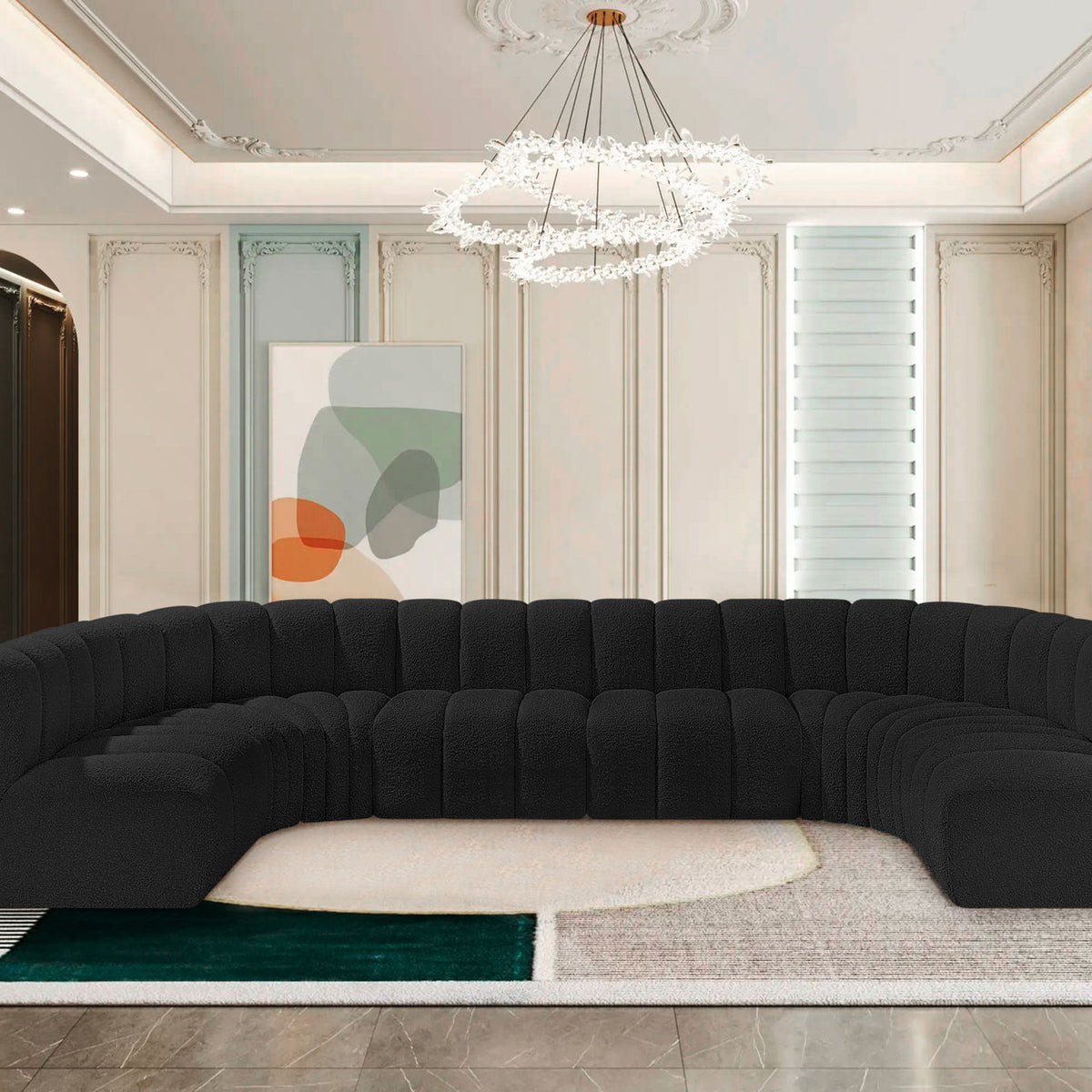 Arc - Boucle Fabric 8 Piece Modular Sofa