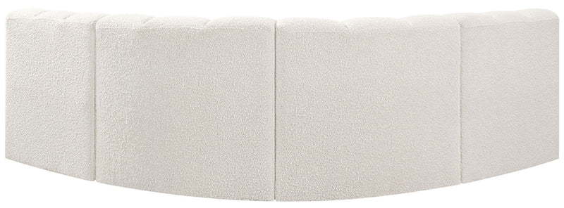 Arc - Boucle Fabric 4 Piece Corner Modular Sofa