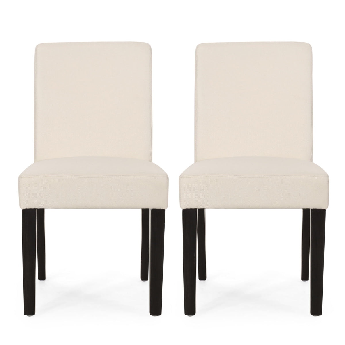 Contemporary Dining Chair With Upholstered Seating And Tapered Legs
