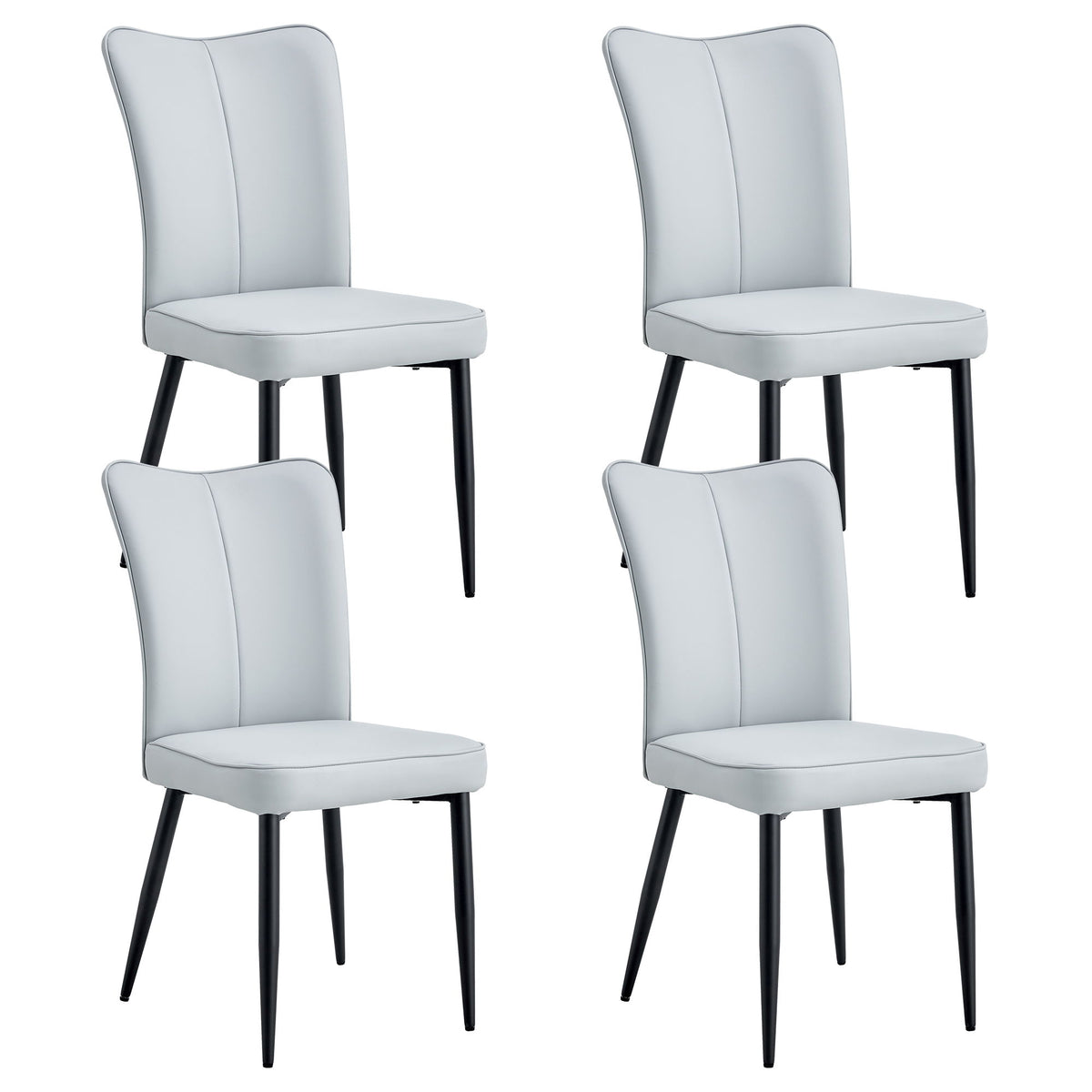 Modern Minimalist Dining Chairs With Metal Legs