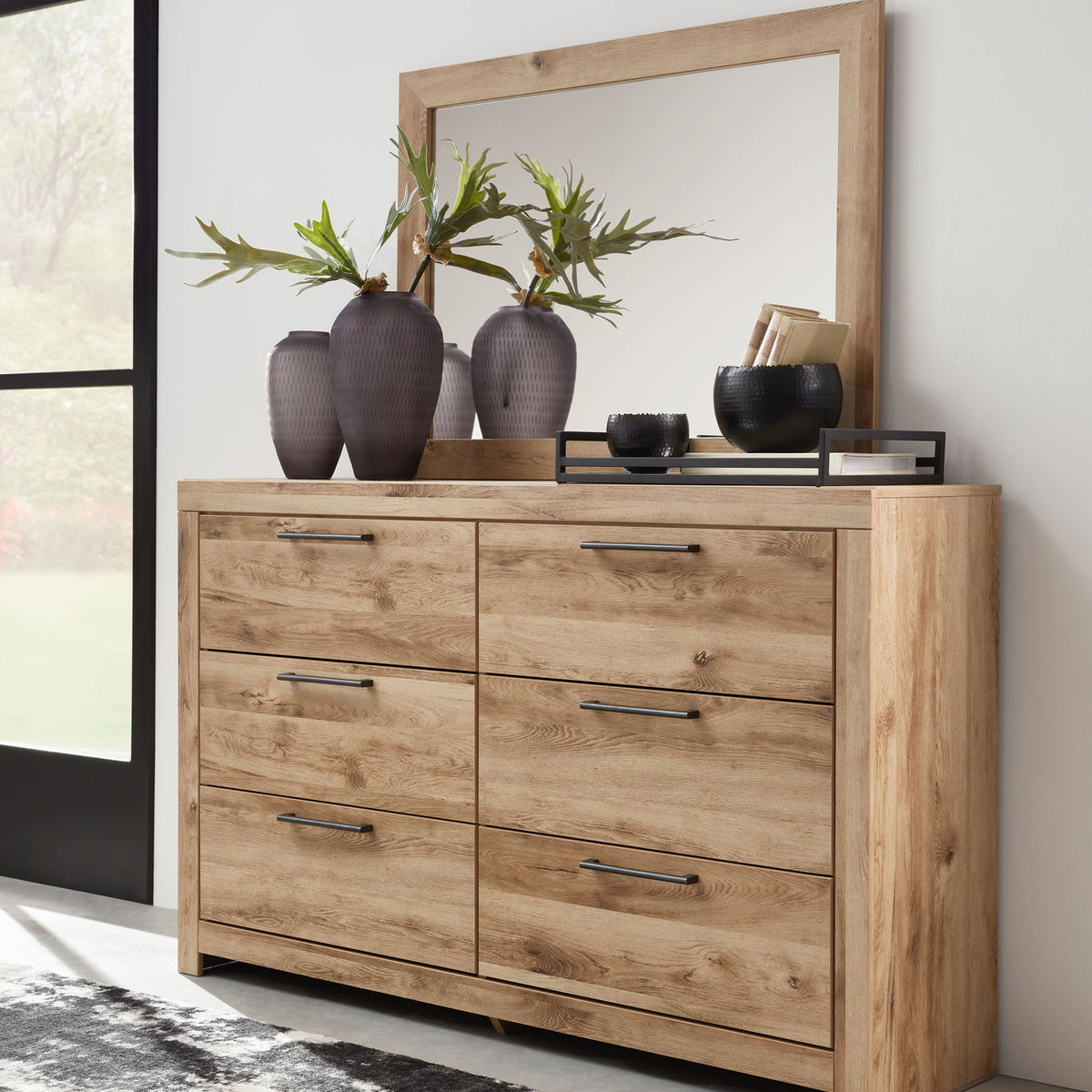 Hyanna - Dresser, Mirror - Tan