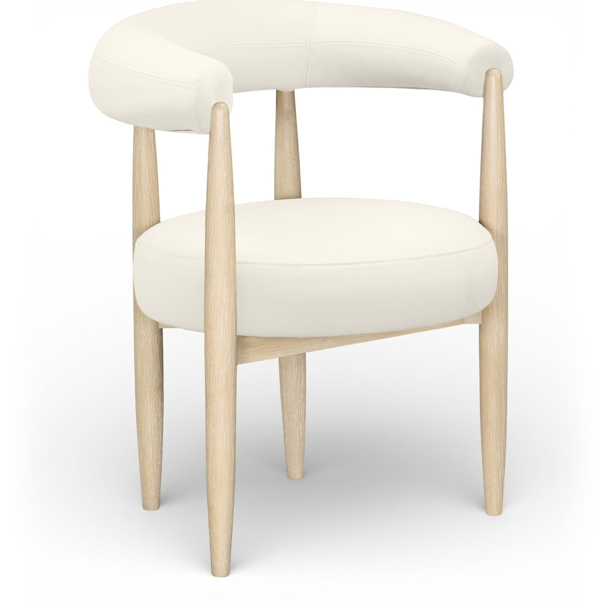 Sable - Vegan Leather Upholstered Dining Chair (Set of 2) - Painted Natural Base