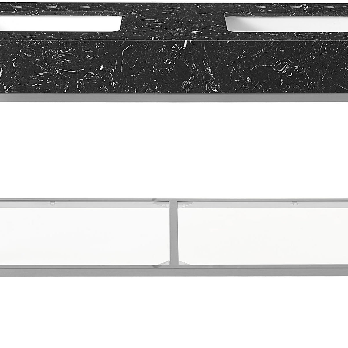 Marmo - Engineered Marble Bathroom Vanity With Chrome Base